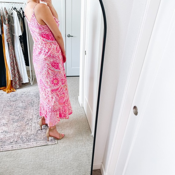 A.L.C. Pink Floral Paisley Maxi Sundress - Picture 3 of 10